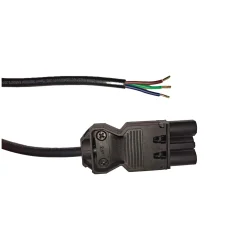 Noxion GST - Kompatibel Strömkabel Svart - Manlig + Öppna ändar - 3m - 3 pole 0,75mm2