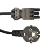 Noxion GST - Kompatibel Strömkabel Svart - Kvinnlig + Schuko Europlug - 3m - 3 pole 0.75mm2