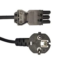 Noxion GST-Kompatibel Strömkabel - Kvinnlig + Schuko Europlug - Svart 5m - 3 pole 0.75mm2