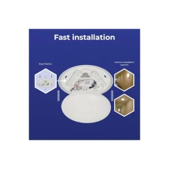 Noxion LED Plafond Corido V2 Vit 12W 1200lm 830-840-865 CCT | IP44 - Nöd 3h