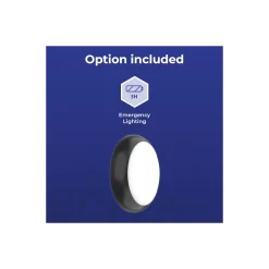 Noxion LED Plafond Pro V2 12/16/20W 2400lm - 830-840-865 CCT | 325mm - IP65 - 3 Timmar Nödbelysning + Ring Svart
