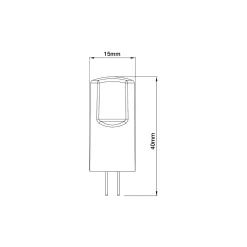 Noxion Bolt LED Capsule G4 2W 200lm - 827 Extra Varm Vit | Dimbar - Ersättare 21W