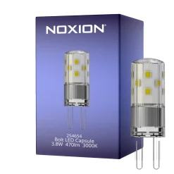 Noxion Bolt LED Kapsel G9 Klar 3.8W 470lm - 830 Varm Vit | Ersättare 40W