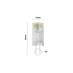 Noxion Bolt LED Kapsel G4 Klar 0.9W 100lm - 827 Extra Varm Vit | Ersättare 10W