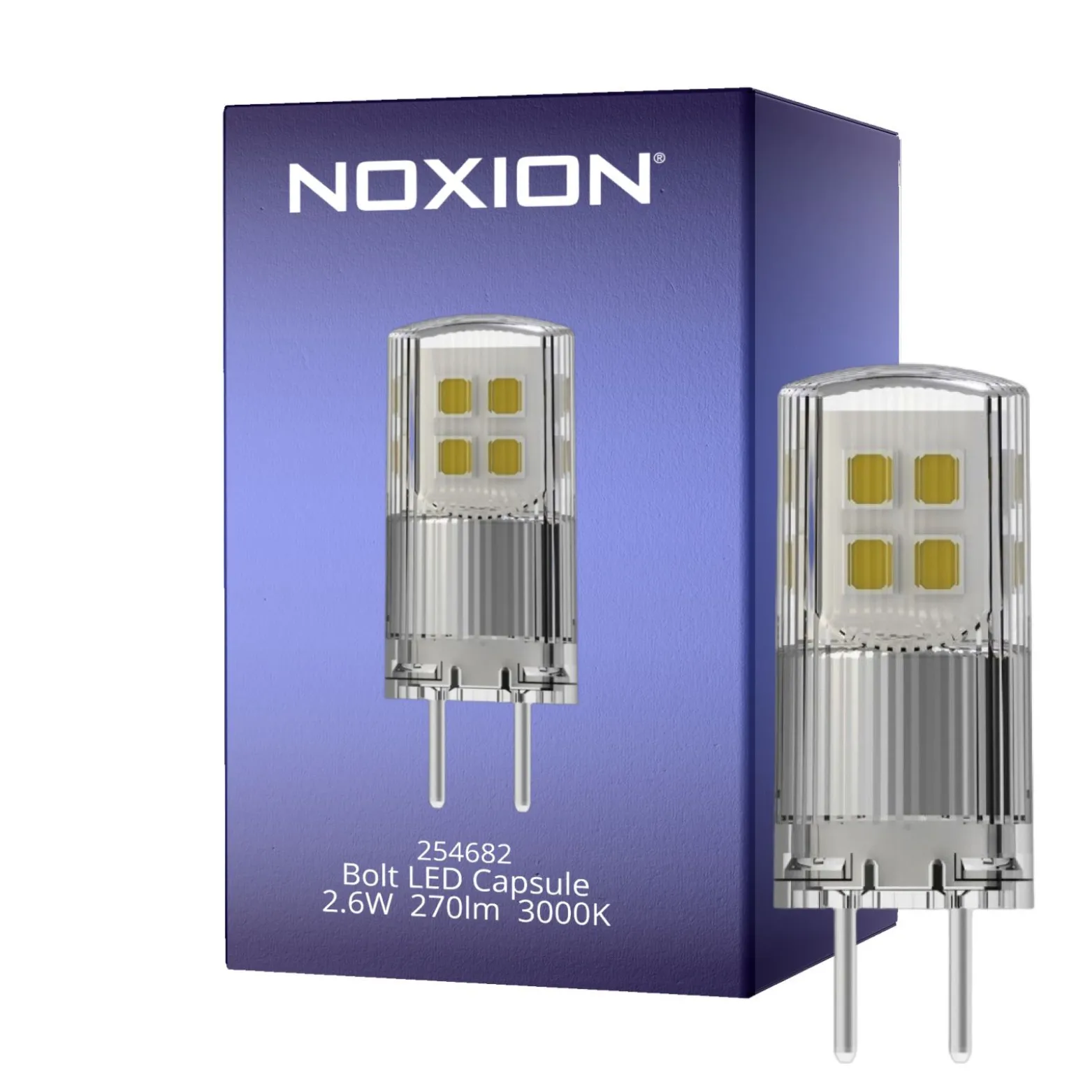 Noxion Bolt LED Kapsel GY6.35 2.6W 270lm - 830 Varm Vit| Ersättare 28W