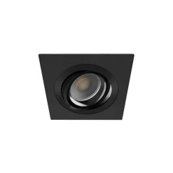 Noxion Infälld Spot Boxi MR16 Lutningsbar Textur & Glänsande Svart |Utskärning 80mm - IP20 - Inkl. GU10 Sockel