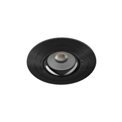 Noxion Infälld Spot Logic MR16 Lutningsbar Glänsande Svart | 92mm - Utskärning 80mm - IP20 - Inkl. GU10 Sockel