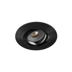 Noxion Infälld Spot Logic MR16 Lutningsbar Glänsande Svart | 92mm - Utskärning 80mm - IP20 - Inkl. GU10 Sockel