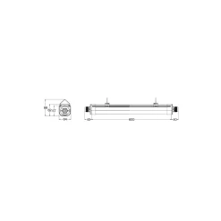 Noxion LED Allmänbruksarmatur Vattentät Ecowhite V3.0 20W 2600lm - 830-865 CCT | 60cm