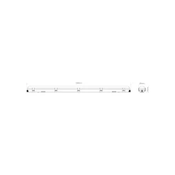 Noxion LED Allmänbruksarmatur Vattentät Poseidon V3.0 30W 3900/4200lm - 830-865 CCT | 120cm - Kabelgenomföring (5x2.5mm2) - Rörelse- Och Ljussensor