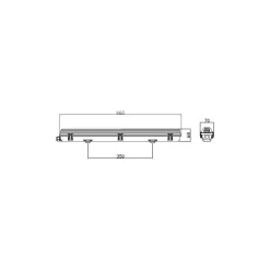 Noxion LED Allmänbruksarmatur Vattentät Armatur Poseidon V2.0 | Passande För 1x60cm LED Rör