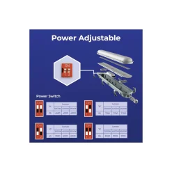 Noxion LED Allmänbruksarmatur Vattentät Poseidon V3.0 65W 8450/9100lm - 830-865 CCT | 150cm - Kabelgenomföring (5x2.5mm2) - Rörelse- Och Ljussensor
