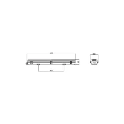Noxion LED Allmänbruksarmatur Vattentät Armatur Poseidon V2.0 | Passande För 2x60cm LED Rör