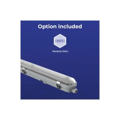 Noxion LED Allmänbruksarmatur Vattentät Poseidon V3.0 65W 8450/9100lm - 830-865 CCT | 150cm - Kabelgenomföring (5x2.5mm2) - Dali Dimbar