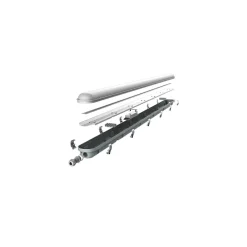 Noxion LED Allmänbruksarmatur Vattentät Poseidon V2.0 65W 9100lm - 840 Kallvit | 150cm - Kabelgenomföring (5x2.5mm2) - 3 Timmar Nödbelysning