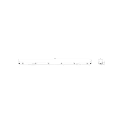 Noxion LED Allmänbruksarmatur Vattentät Poseidon V2.0 55W 7700lm - 840 Kallvit | 150cm - Kabelgenomföring (5x2.5mm2) - 3 Timmar Nödbelysning