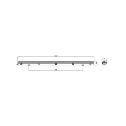 Noxion LED Allmänbruksarmatur Vattentät ArmaturPoseidon V2.0incl. 1x Noxion LED Rör T8 Standard Output 17.5W 1800lm - 840 Kallvit | 120cm