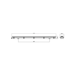 Noxion LED Allmänbruksarmatur Vattentät ArmaturPoseidon V2.0incl. 2x Noxion LED Rör T8 Standard Output 15W 2x1800lm - 840 Kallvit | 120cm