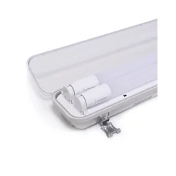Noxion LED Allmänbruksarmatur Vattentät ArmaturPoseidon V2.0incl. 2x Noxion LED Rör T8 Standard Output 19W 2x2300lm - 830 Varm Vit | 150cm