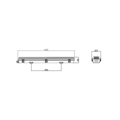 Noxion LED Allmänbruksarmatur Vattentät ArmaturPoseidon V2.0incl. 2x Noxion LED Rör T8 Standard Output 9W 2x900lm - 840 Kallvit | 60cm