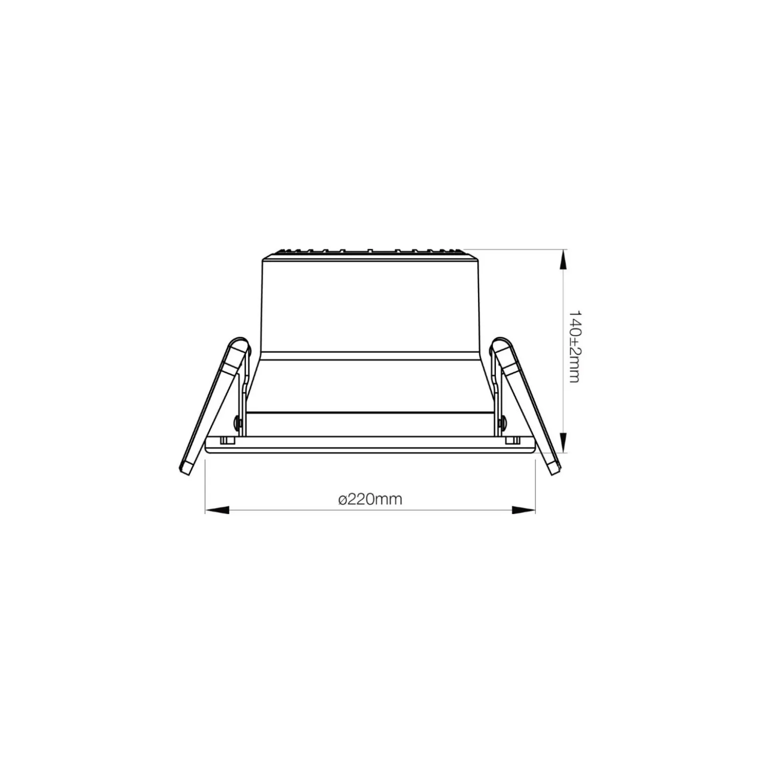 Noxion LED Downlight Apollo V2.0 TRIAC Dimbar 15-25W 1800-3060lm 60D - 830/840 CCT | 220mm - Utskärning 200mm