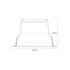 Noxion LED Downlight Apollo 20W 2300lm 60D - 830 Varm Vit | 220mm - Utskärning 200mm - Alu Reflektor - UGR <19