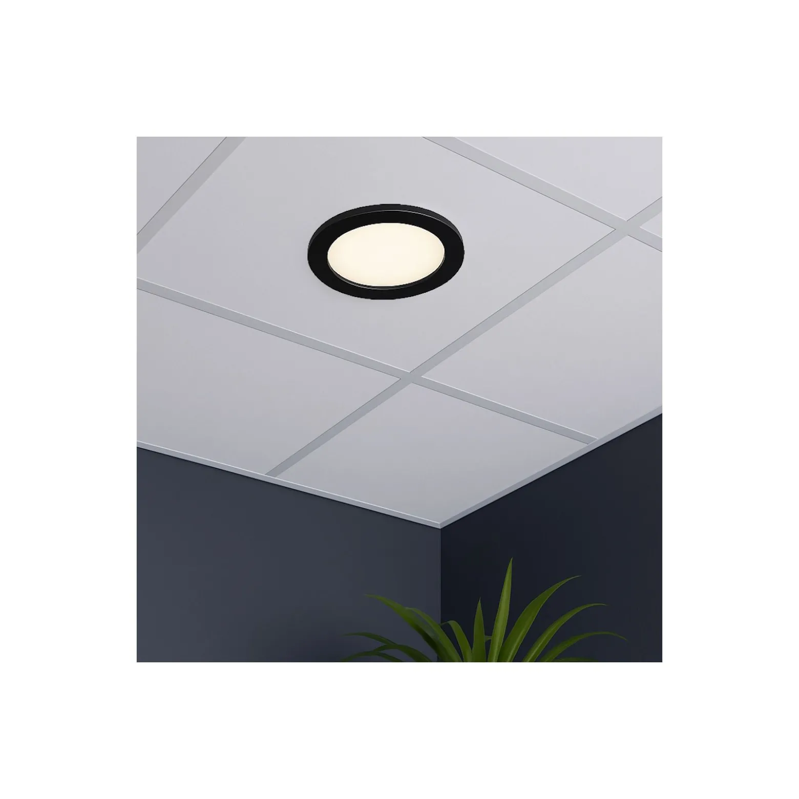 Noxion LED Downlight Ecowhite Svart 18W 1530lm - 830-840-860 CCT | Utskärning 55-175mm - Dimbar