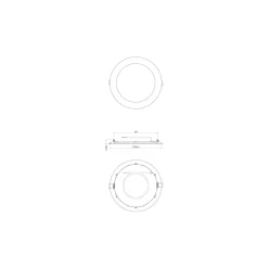 Noxion LEDDownlight SlimV2.0TRIAC Dimbar 20W 2000lm 840 Kallvit | 225mm - Utskärning 200mm - IP44