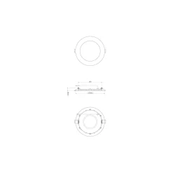 Noxion LEDDownlight SlimV2.0TRIAC Dimbar 12W 1200lm 840 Kallvit | 170mm - Utskärning 150mm - IP44