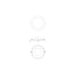 Noxion LED Downlight Slim V2.0 20W 2000lm 120D - 830 Varm Vit | 225mm - Utskärning 200mm - IP44