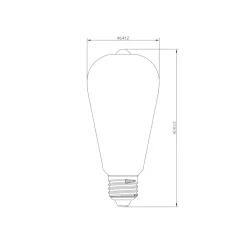 Noxion LED E27 Edison Filament Ambar 7W 630lm - 822 Extra Varm Vit | Dimbar - Ersättare 50W