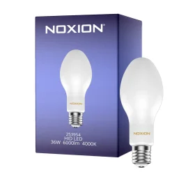 Noxion LED HID Ersättare HPL/SON HQL/NAV Elliptisk E40 36W 6000lm - 840 Kallvit | Ersättare 125W