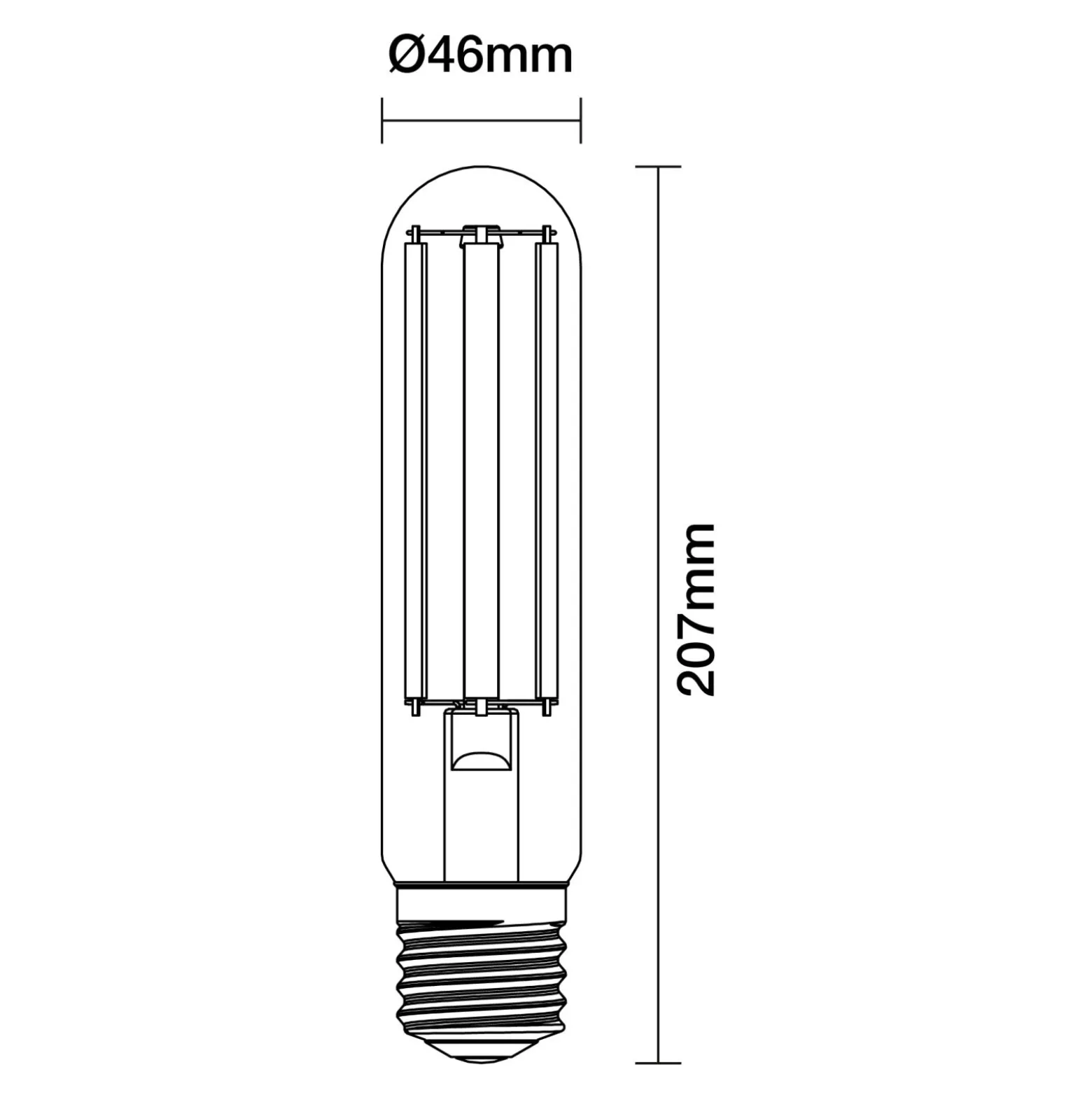 Noxion LED HID Ersättare SON-T/NAV-T Rörformad Filament E40 38W 7200lm - 730 Varm Vit | Ersättare 125W