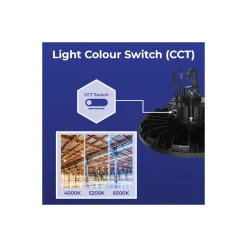 Noxion LED Highbay Concord V4.0 100-200W 17000-34000lm 90D - 840/852/865 CCT | IP65 - 1-10V Dimbar - Ersättare 520W - Justerbara Watt
