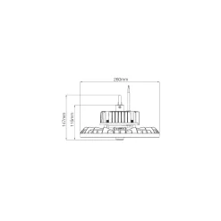 Noxion LED Highbay Ecowhite V2.0 100W 16000lm 120D - 840 Kallvit | IP65 - 1-10V Dimbar