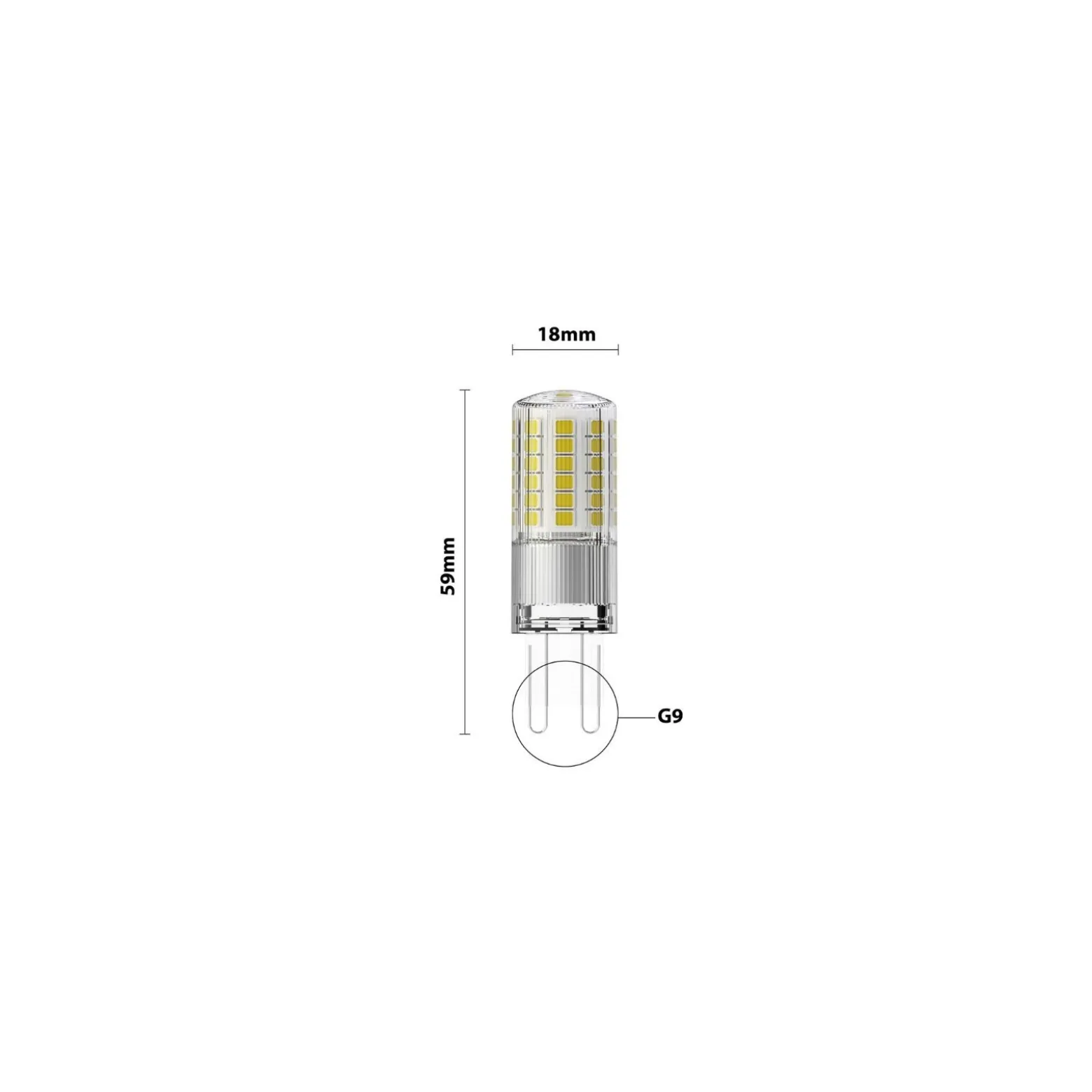 Noxion LED Kapsel G9 4.8W 600lm - 830 Varm Vit| Ersättare 48W
