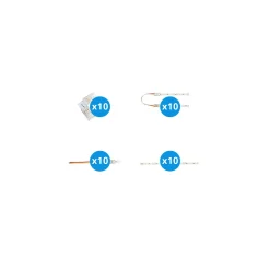Noxion Led-Ljusslingor Naga - Anslutningsstycke Dual Vit 8mm - Stor 40st