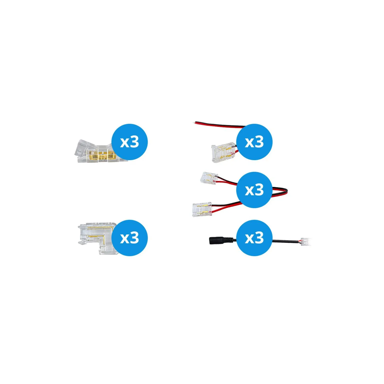 Noxion Led-Ljusslingor Naga - Anslutningsstycke Enkel Färg 10mm - Liten 15st