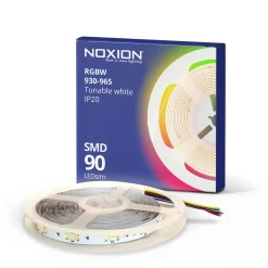Noxion Led-Ljusslingor Naga 5 Meter 24V - 90LEDs/m - 12W/m - RGBW - 930-965 Justerbar Vit | 12mm - IP20 - Bästa Färgåtergivning - SMD2835+SMD5050