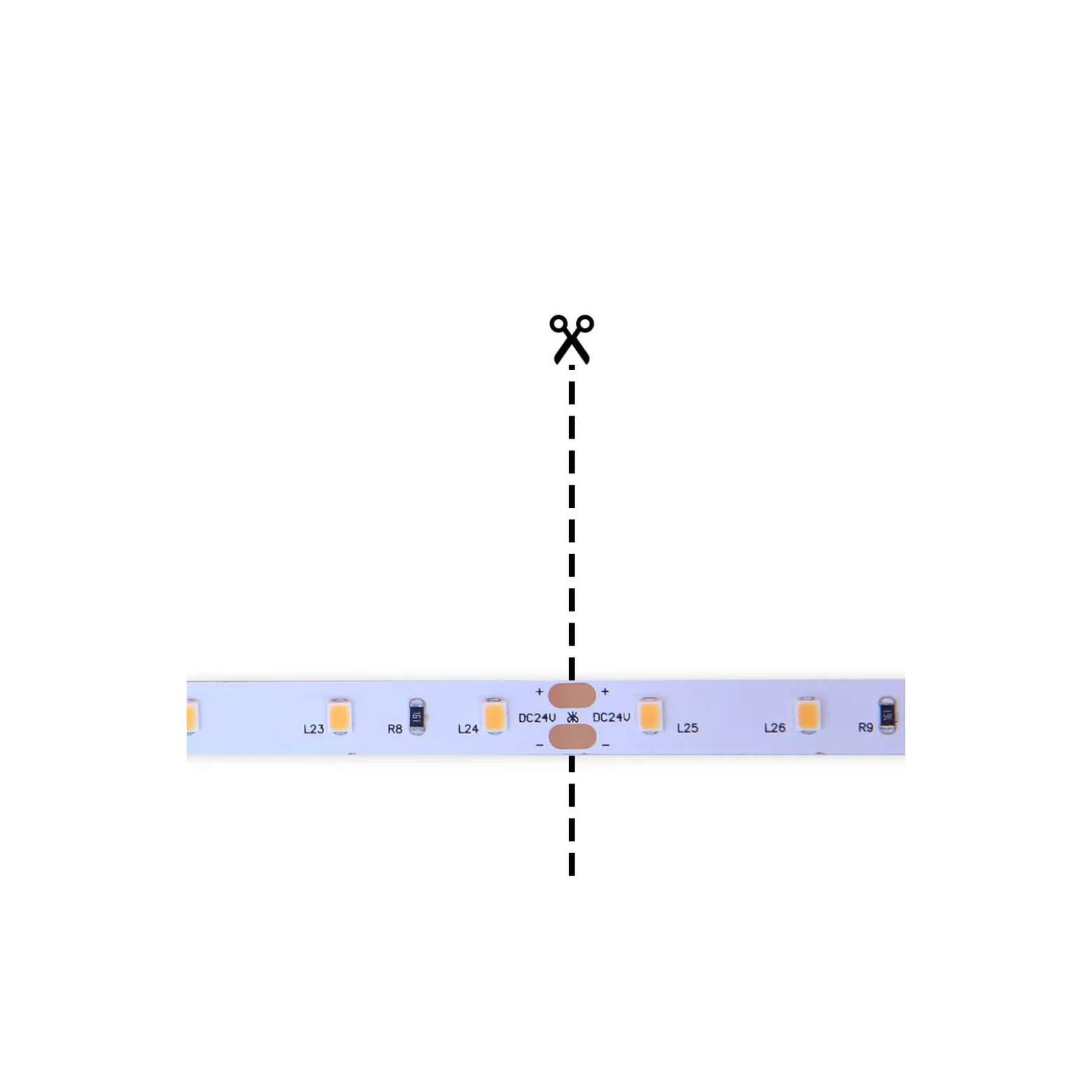 Noxion Led-Ljusslingor Naga 5 Meter IP20 SMD2835/60 24V 4.8W/m 927 /8mm/100mm + DC Sladd