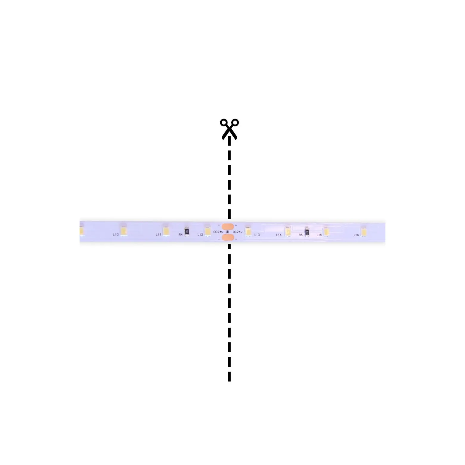 Noxion Led-Ljusslingor Naga 5 Meter IP20 SMD2835/60 24V 4.8W/m 940 /8mm/100mm + DC Sladd
