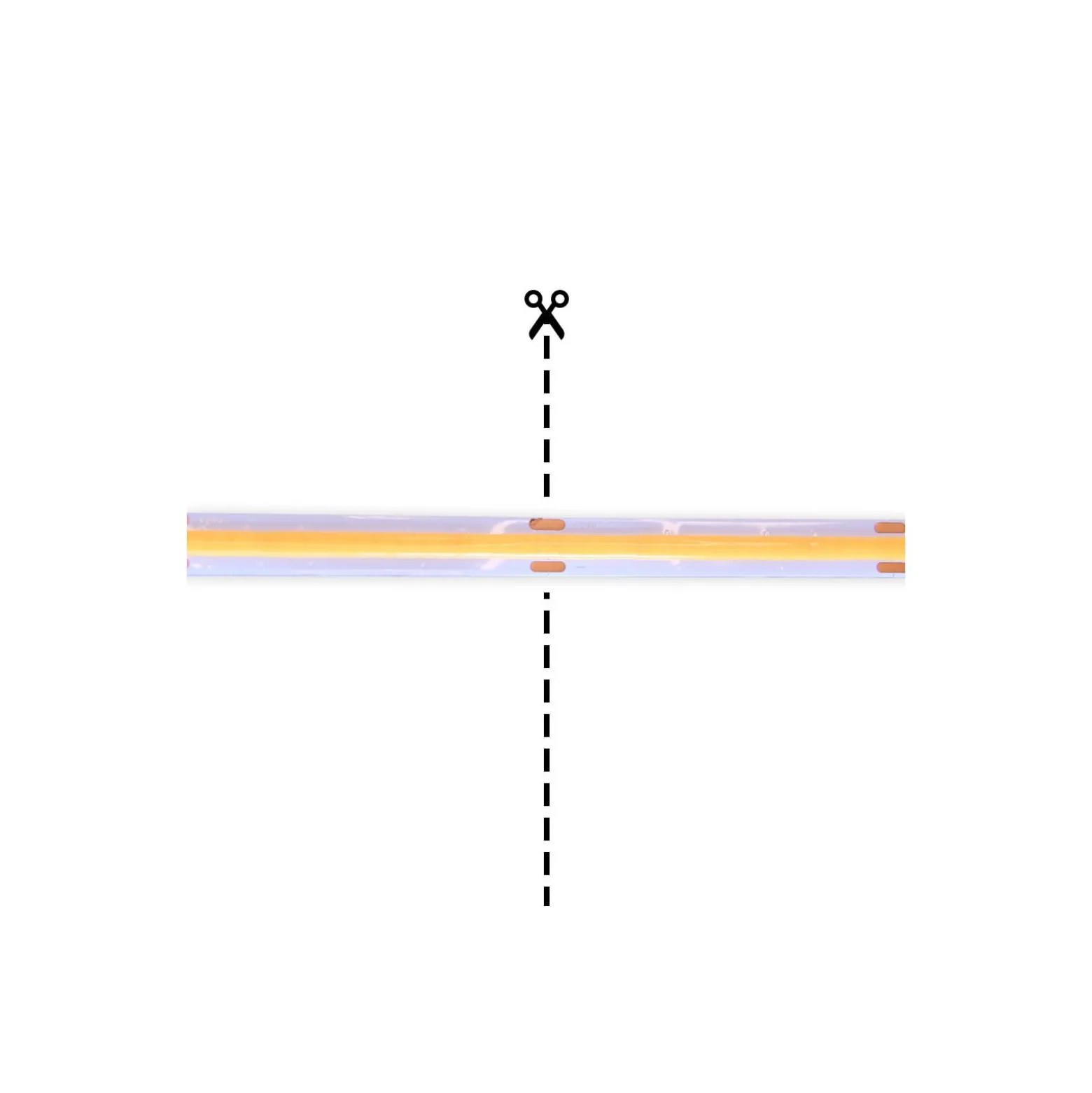 Noxion Led-Ljusslingor Naga 5 Meter IP20 COB/320 24V 8W/m 927 /8mm/50mm + DC Sladd