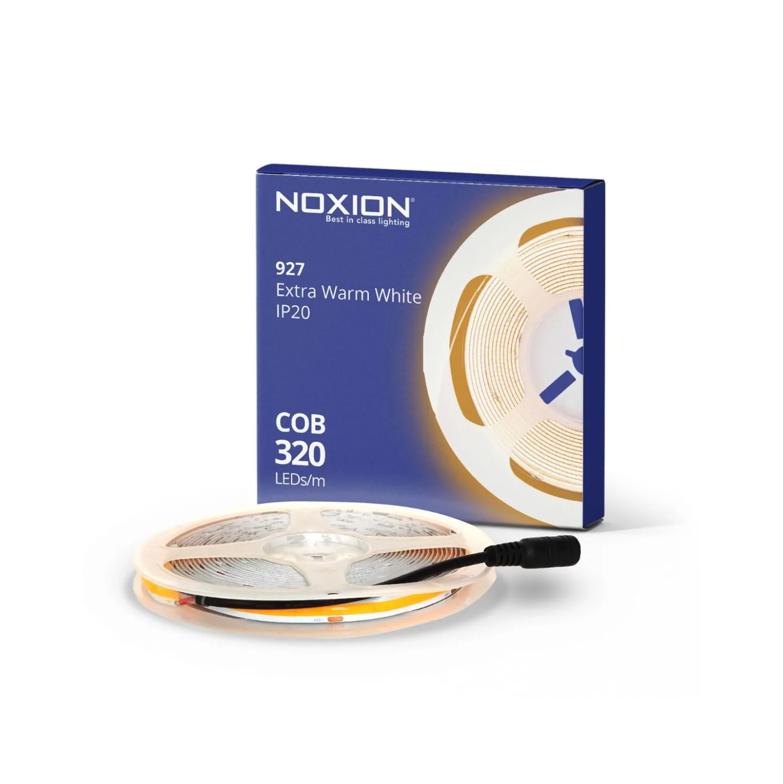 Noxion Led-Ljusslingor Naga 5 Meter IP20 COB/320 24V 8W/m 927 /8mm/50mm + DC Sladd