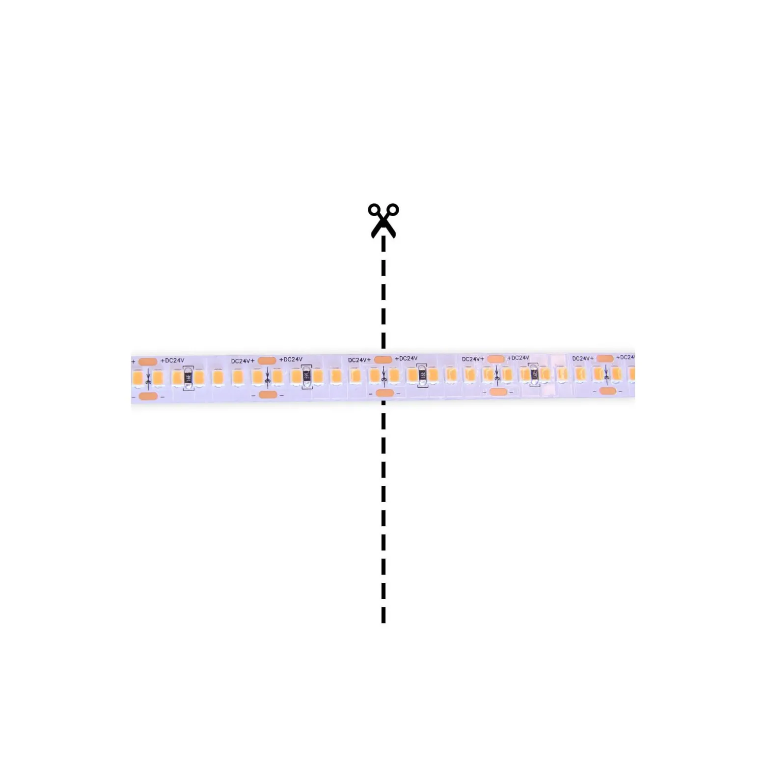 Noxion Led-Ljusslingor Naga 5 Meter IP20 SMD2835/240 24V 16W/m 930 /10mm/2m + DC Sladd