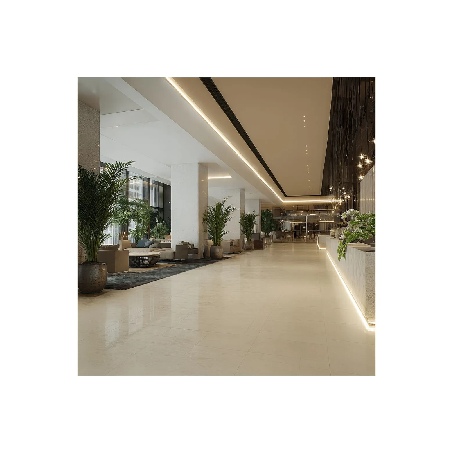 Noxion Led-Ljusslingor Naga 5 Meter IP20 SMD2835/240 24V 16W/m 940 /10mm/2m + DC Sladd