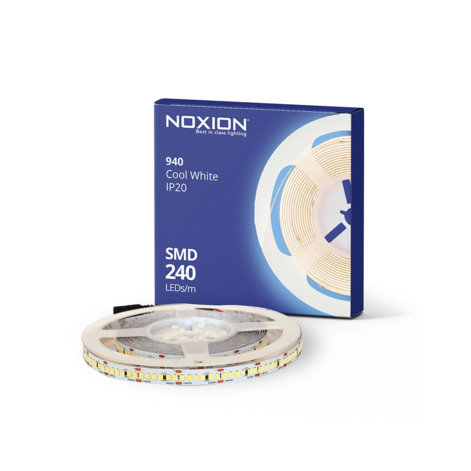 Noxion Led-Ljusslingor Naga 5 Meter IP20 SMD2835/240 24V 16W/m 940 /10mm/2m + DC Sladd