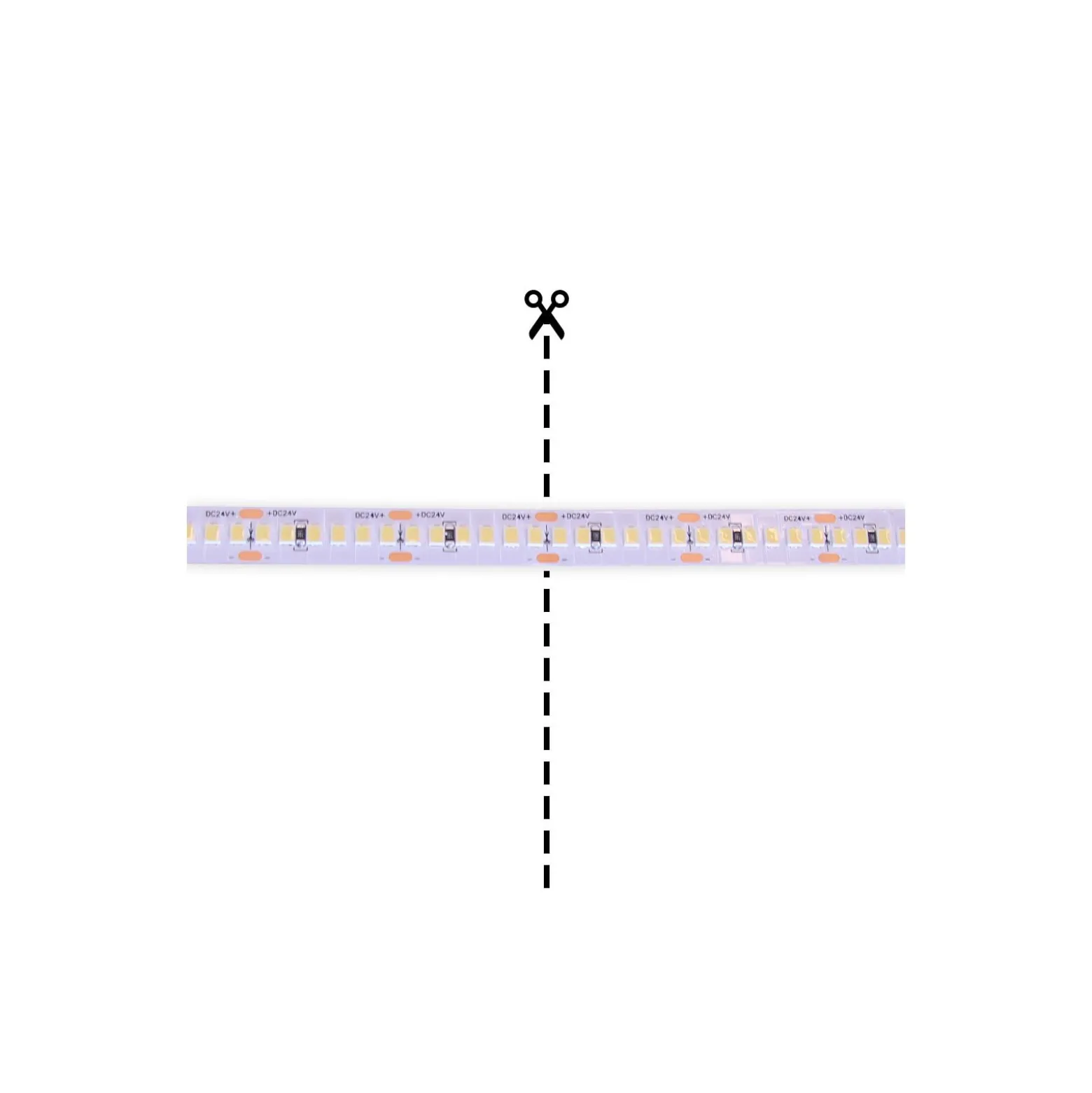 Noxion Led-Ljusslingor Naga 5 Meter IP20 SMD2835/240 24V 16W/m 940 /10mm/2m + DC Sladd