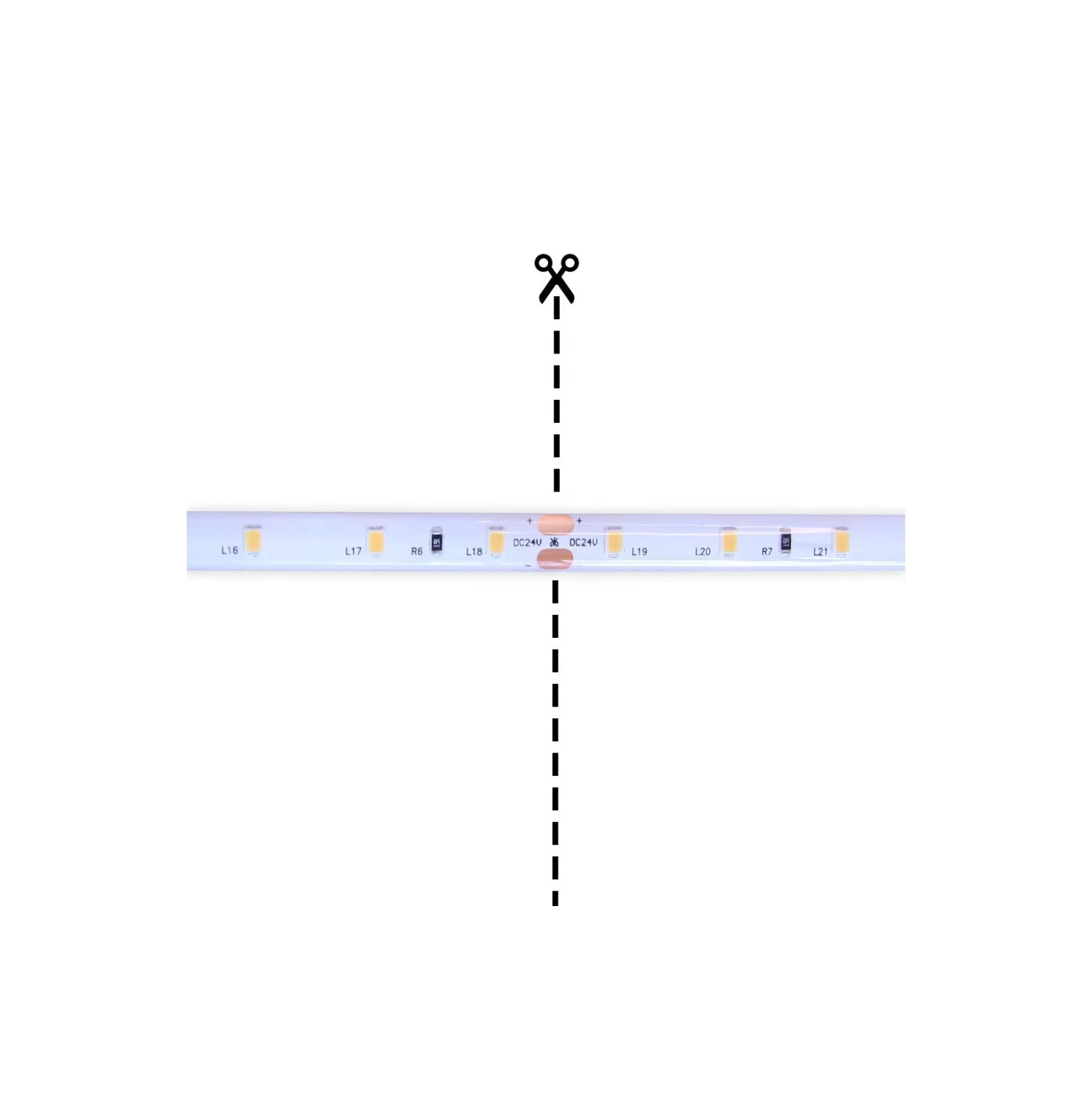 Noxion Led-Ljusslingor Naga 5 Meter 24V - 60LEDs/m - 4.8W/m - 930 Varm Vit | 8mm - IP65 - Bästa Färgåtergivning - SMD2835