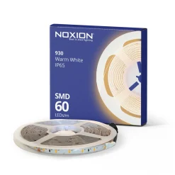 Noxion Led-Ljusslingor Naga 5 Meter 24V - 60LEDs/m - 4.8W/m - 930 Varm Vit | 8mm - IP65 - Bästa Färgåtergivning - SMD2835