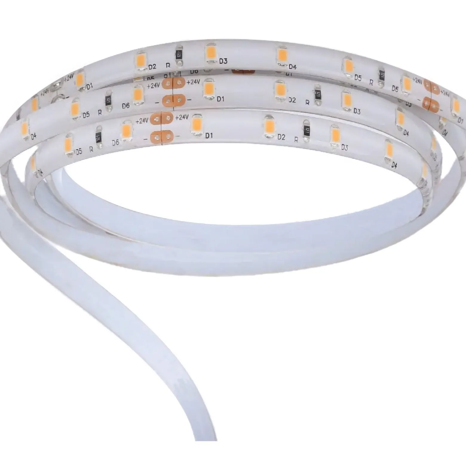 Noxion Led-Ljusslingor Naga 5 Meter 24V - 60LEDs/m - 4.8W/m - 930 Varm Vit | 8mm - IP65 - Bästa Färgåtergivning - SMD2835